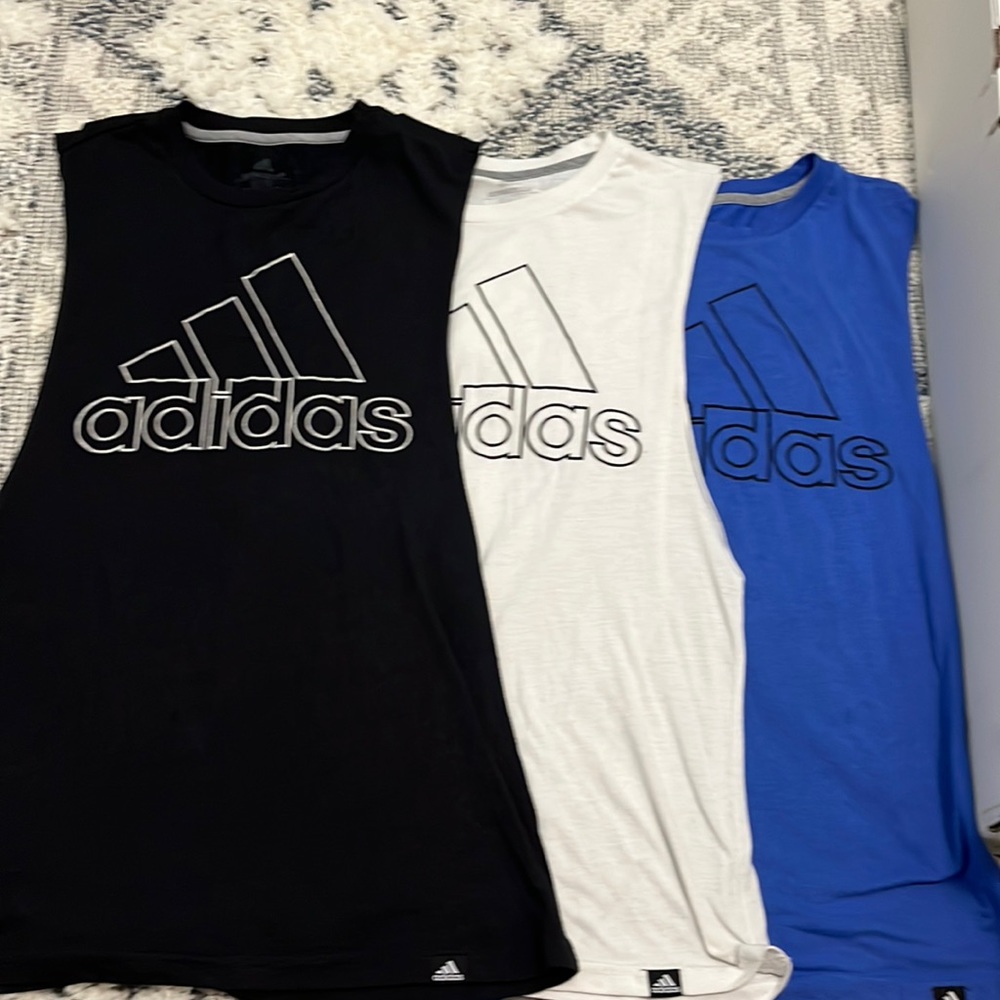 Adidas Ultimate 2.0 Raw Cutoff Sleeveless Tank XS - BUNDLE OF 3